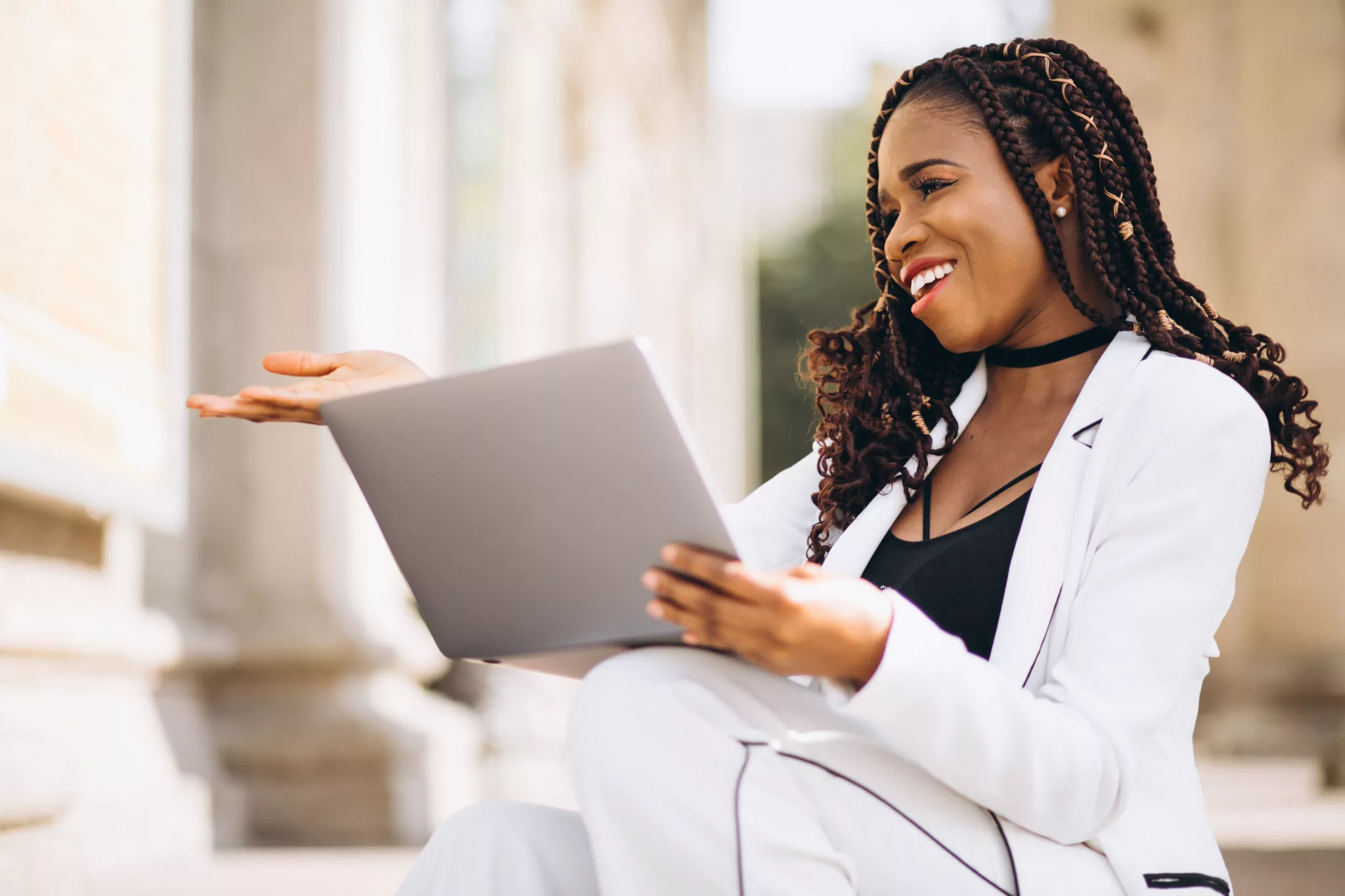 Young African woman dressed in white using laptop; templates for letters of resignation; change in career, change in careers, changes in career, resignation letter in word format, letter of resignation template, free letter of resignation sample free, letters of resignation samples free, letter of resignation templates free, free letters of resignation templates, letters of resignation templates free, free templates for resignation letters, quit the job letter, quit a job letter, letter to quit job, leave notice letter, leave notice letter, letters to quit, letter of quitting, quit letter, free letters of resignation, -sample letter of resignation from job, resignation letter to job, how to end resignation letter,notice of quitting template, -quit job letter template, -quitting job letter template template for notice letter, -quit letter template , notice letter template template notice letter, -template for quitting a job, -quit job template, -letter of resignation copy and paste copy and paste letter of resignation, -quitting job template, -copy and paste resignation letter resignation letter copy and paste, -no notice resignation letter template, letter to quit your job, stepping down from a position letter template sample letter stepping down from a position, -notice to quit job template, -notice to quit work template, resignation letter to quit a job