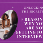 Black woman sitting at desk; 7 Reasons Why You Are Not Getting Job Interviews_Twanna Carter; best executive career near; find best Black career coach near