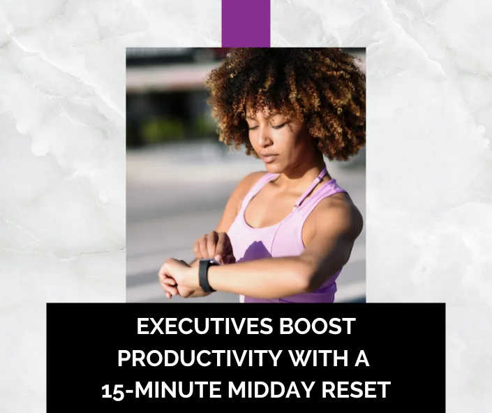 Black woman executive using smartwatch; boost productivity; find Black executive coach near; best Black executive coach near; Dr Twanna Carter, Black Executive Coach for women; increase productivity