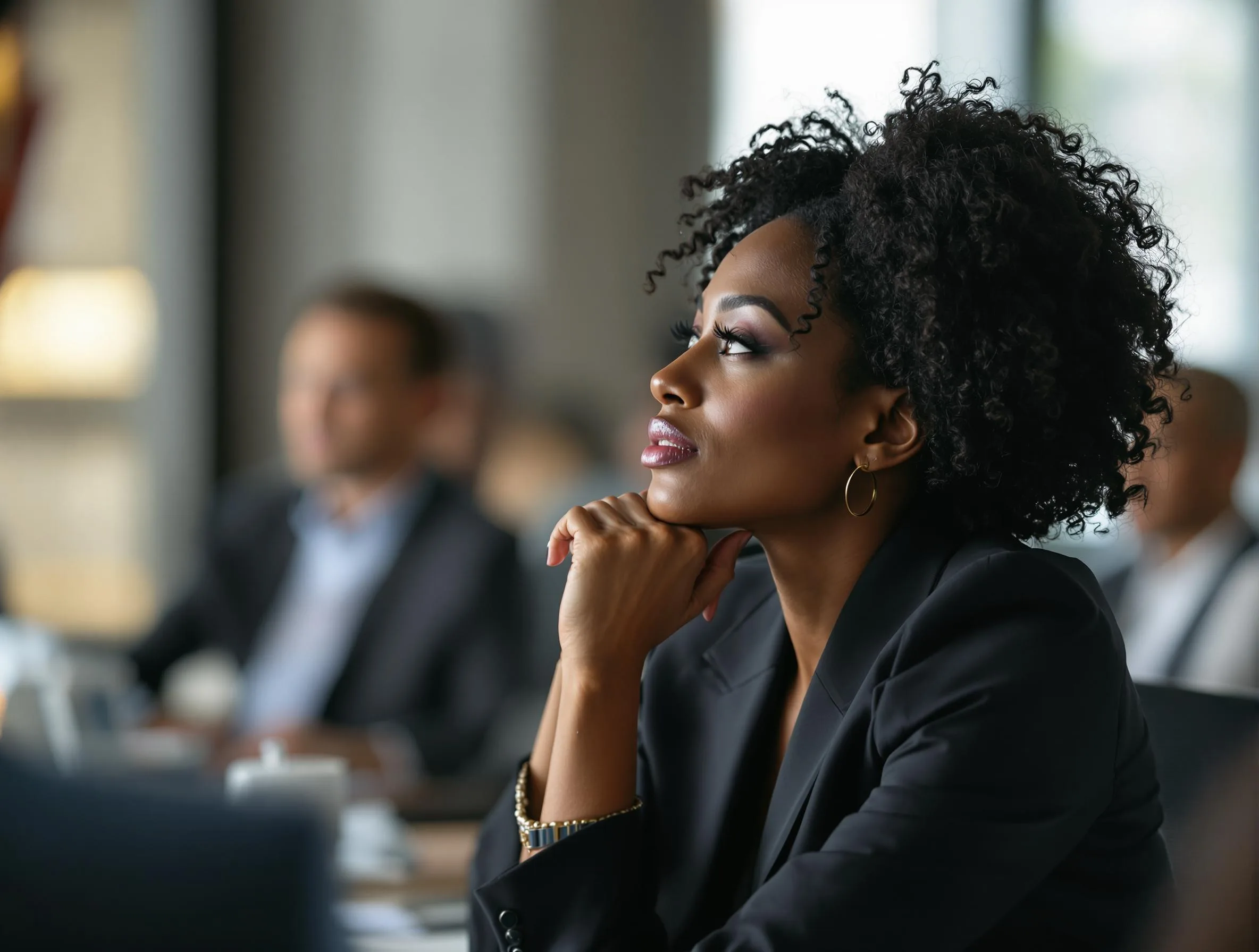 Black woman daydreaming; time to change careers; best Black executive coach; find Black executive coach; changing careers; stuck in your career; best Black career coach;