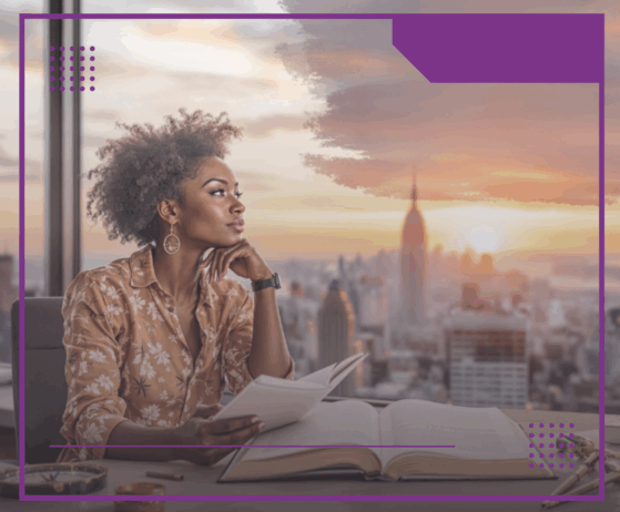 Black executive deep in thought; What If Your Career Wasn’t Meant to Be This Hard?; find Black executive coach; best Black executive coach near; executive coaching for Black women; career pivot, career change, why people change careers; career pivot pro-Transferable Skills Translator; career expert, career strategist