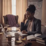 Black woman feeling tired; How Executive Black Women Get Trapped in Survival Mode (And Why It’s Not Your Fault); executive coach for Black women;