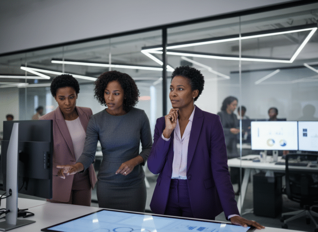 3 Black women in tech; How Senior Black Women in Tech Know It's Time for an Executive Career Pivot; best Black executive coach near