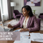 Black woman in tech sitting at desk; find Black executive coach near; best Black career coach near; career change for women in tech; Stop Guessing Your Next Move. How the ProfileXT® Gives Black Women Real Career Clarity