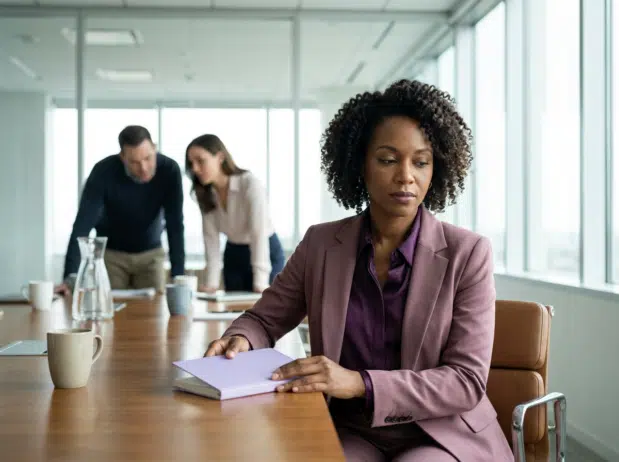 Black woman in the boardroom; Black executive Dr Twanna Carter; find Black executive coach near; Why High-Achieving Black Women Second-Guess Themselves in the Rooms They've Earned
