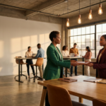 Black woman leader with a subordinate; delegation for leaders; Black executive coach near me
